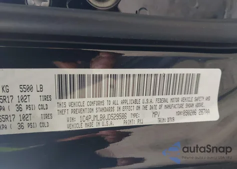 2018 Jeep Cherokee Latitude Plus 4X4 из США, поврежденный, VIN 1C4PJMLB0JD529586